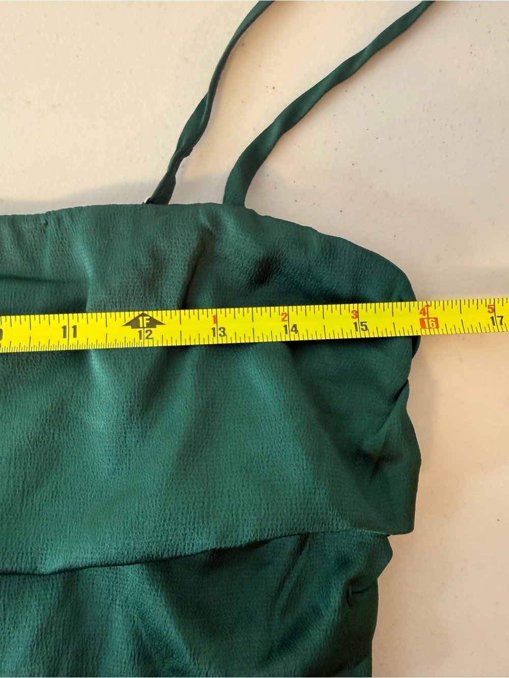 Hello Molly Emerald Green Satin Ruched Mini Dress Size M (AU 10 / US 6) - Picture 9 of 12